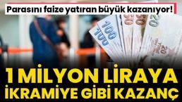 Parasını faize yatıran büyük kazanıyor! 1 milyon TL'ye ikramiye gibi kazanç