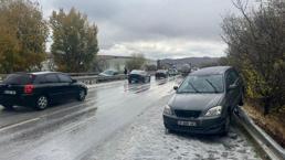 Dolu yağışı kazaya neden oldu