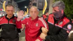Aksaray'da polisin yağmur altında alkollü sürücü ve arkadaşı ile imtihanı kamerada