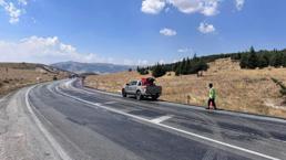 Dinar-Çay karayolunda araçların mor renge boyandığı yolda gerçek ortaya çıktı