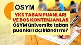 YKS TABAN PUANLARI VE BOŞ KONTENJANLAR 2026: ÖSYM üniversite taban puanları açıklandı mı, YKS ek tercihler ne zaman?