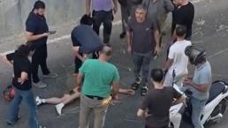 Bariyerlere çarptı motosikletletten fırlayarak alt geçide düştü
