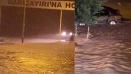 Şiddetli sağanak Sakarya’da yolu kapattı