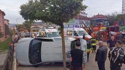 İki otomobilin çarpıştığı trafik kazasında 4 kişi yaralandı