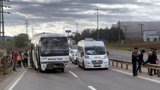 TEKİRDAĞ’da servis araçları çarpıştı: 5’i askeri personel, 16 yaralı