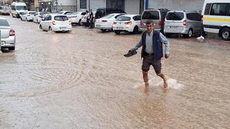 Adana'da sağanak ve fırtına! Ağaçlar devrildi, yollar suyla doldu