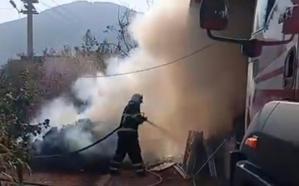 Gaziantep'te evin odunluğunda yangın