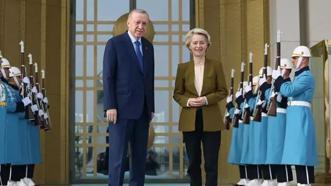 Cumhurbaşkanı Erdoğan, AB Komisyonu Başkanı von der Leyen’i kabul etti