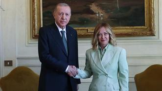 Cumhurbaşkanı Erdoğan, İtalya'da! Meloni ile kritik görüşme