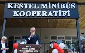 Kestel Belediyesi tarafından yenilenen Kestel Minibüs Kooperatifi hizmete açıldı
