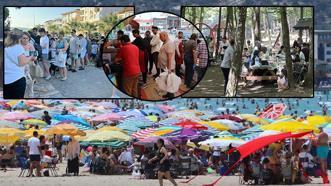 Türkiye'den bayram manzaraları! Sahiller doldu taştı, kasaplarda sıra oluştu