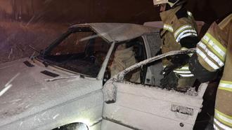 Kütahya'da tarlaya uçan otomobilin sürücüsü yaralandı