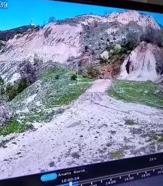 Tokat’ta toprak kayması kamerada
