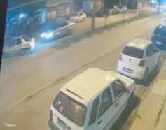 Otomobillerin çarpıştığı kaza kamerada