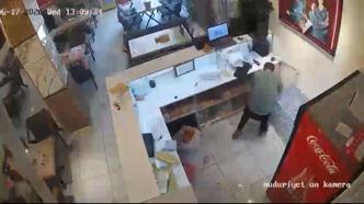 İş yerindeki patlama anı kamerada