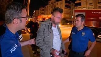Evinin önündeki aracı yakmak istedi, olay yerini gözlemlerken böyle yakalandı