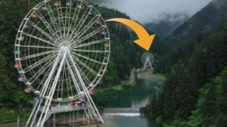 Trabzon'da vadinin içine kuruldu! Görenler yapay zeka sanıyor, turistler akın akın gidiyor