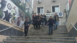 Sanal medyada şiddet içerikli yayınlar yaptığı belirlenen 10 şüpheli adliyeye sevk edildi