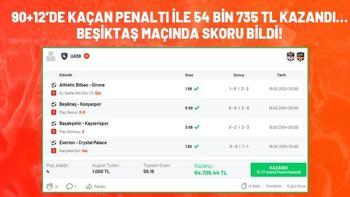 90+12’de kaçan penaltı ile 54 bin 735 TL kazandı… Beşiktaş maçında skoru bildi!