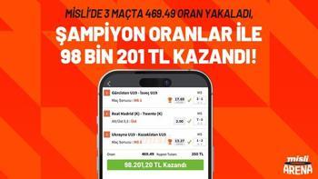 Misli’de 3 maçta 469.49 oran yakaladı, Şampiyon Oranlar ile 98 bin 201 TL kazandı!