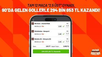 Tam 12 maça kupon yaptı, 90’da gelen gollerle 294 bin 853 TL kazandı!