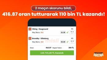 2 maçın skorunu bildi, 416.87 oran tutturarak 110 bin TL kazandı! 