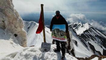 Elazığlı sporcu zoru başardı! Erciyes Dağı'na tırmandı