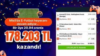 Misli’de E-Futbol heyecanı devam ediyor… Bir üye 20.94 oranla 178.203 TL kazandı!