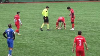 1. Amatör Lig Play-Off Final maçında top çarpan martı, kalp masajıyla hayata döndü