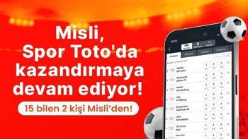 Misli, Spor Toto'da kazandırmaya devam ediyor! 15 bilen 2 kişi Misli’den!