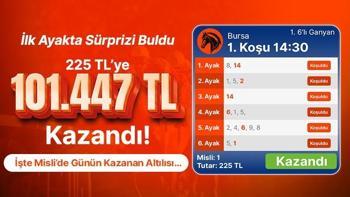 İlk Ayakta Sürprizi Buldu 225 TL’ye 101.447 TL Kazandı İşte Misli’de Günün Kazanan Altılısı…