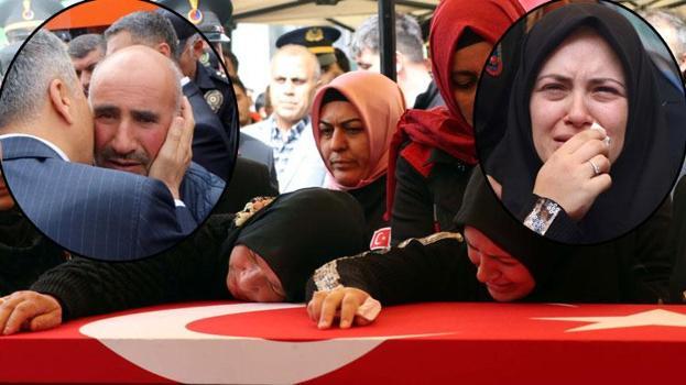 Kayseri'de teröristlerin aracını gasbedip, öldürdüğü veteriner son yolculuğuna uğurlandı