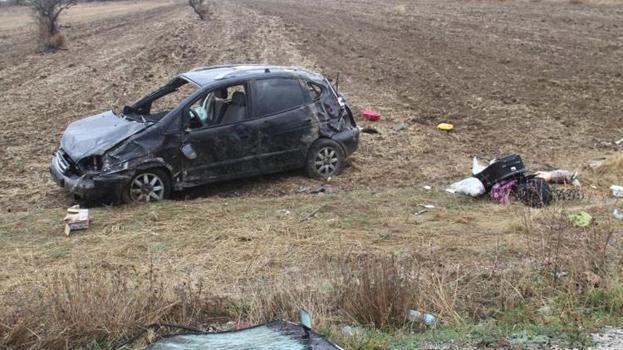 Konya’da otomobil takla attı: 1 ölü, 4 yaralı