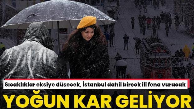 Lapa lapa kar yağışı başlıyor! Sıcaklıklar eksiye düşecek, Yılbaşında yoğun kar yağışı, İstanbul dahil birçok ili fena vuracak