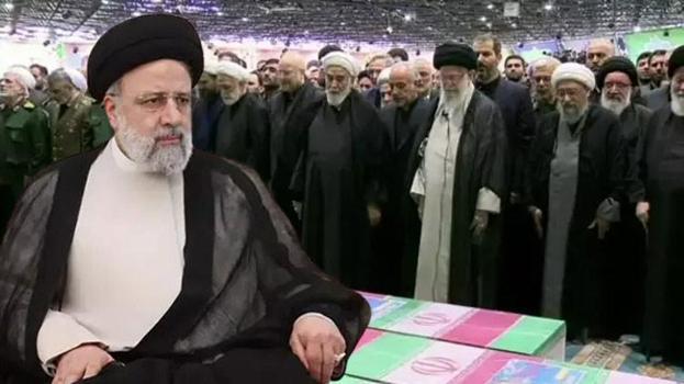 Reisi için Tahran'da cenaze töreni! Dikkat çeken detaylar ortaya çıktı