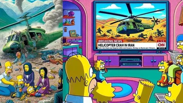 Simpsonlar helikopter kazasını bildi mi? Görenlerin tüyleri diken diken oldu