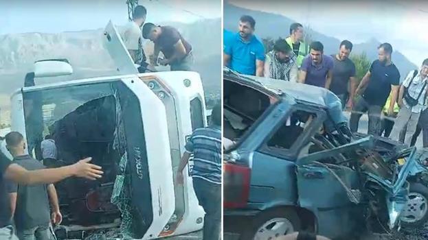 Mersin'de otobüs ve araç birbirine girdi: 2 can kaybı, 35 yaralı