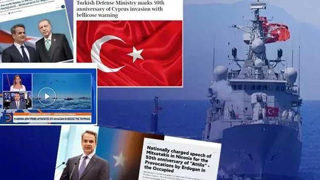Yunan medyasında skandal manşetler: Kıbrıs Barış Harekatı 50. yılı kutlamalarına gövde gösterisi dediler