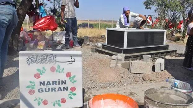 Narin Güran'ın mezarı yapıldı! Başucuna Türk bayrağı dikilecek