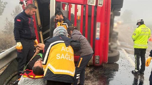 Çorum'da yoğun sis kazaya sebep oldu: 1 yaralı