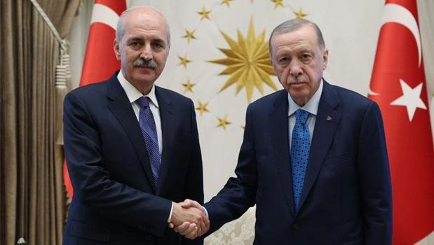 Cumhurbaşkanı Erdoğan, TBMM Başkanı Kurtulmuş'u kabul etti