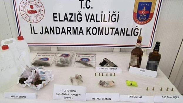 Elazığ'da kaçak içki ve uyuşturucu operasyonu: 8 gözaltı