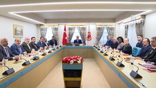 TBMM Başkanı Kurtulmuş, Parlamenterler Arası Kudüs ve Filistin Platformu üyelerini kabul etti