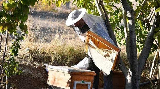 Kayseri'de dağıtılan arı kovanlarından bal hasadı yapıldı