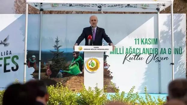 TBMM Başkanı Numan Kurtulmuş, İzmir'de fidan dikim törenine katıldı