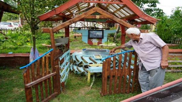 Süper dede süper çiftlik kurdu! Keyfini Kastamonulu çocuklar sürüyor