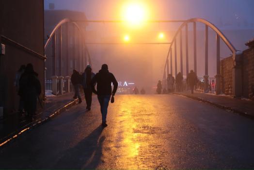 Bayburt'ta yoğun sis! Kartpostallık görüntüler ortaya çıktı