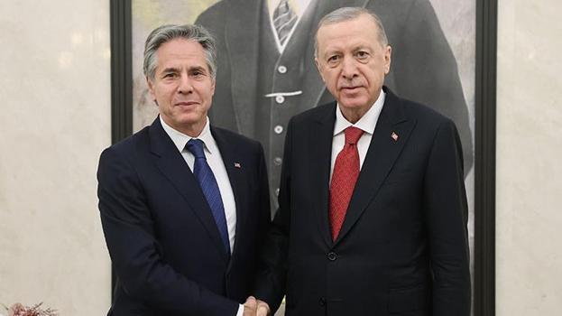 Cumhurbaşkanı Erdoğan, ABD Dışişleri Bakanı Blinken'ı kabul etti: Tüm terör örgütlerine karşı önlem alacağız