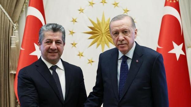 Cumhurbaşkanı Erdoğan, IKBY Başbakanı Barzani'yi kabul etti