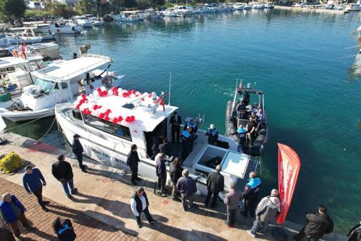 Muğla'da 'Reis' isimli Su Ürünleri Kontrol ve Denetim Teknesi dualarla denize indirildi